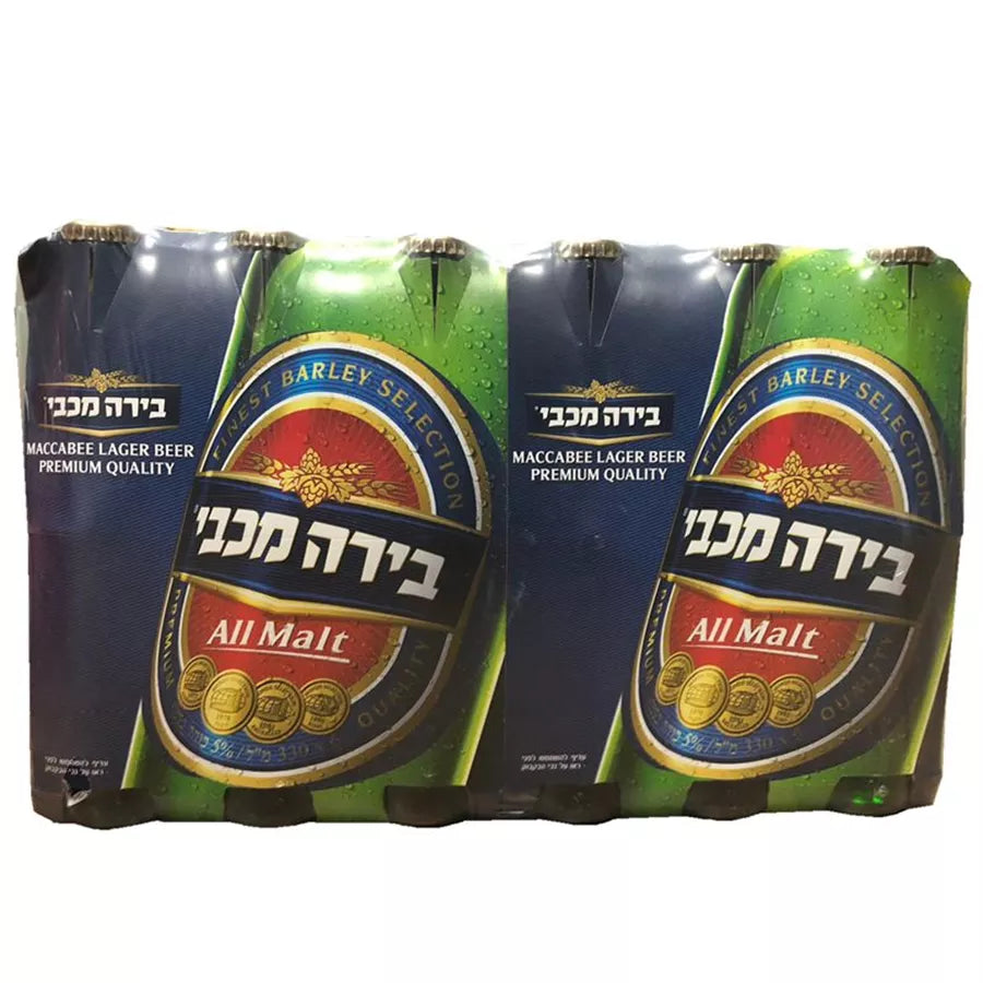 מגש בירה מכבי 330 מ"ל 24 יח' תמונת המוצר הראשית