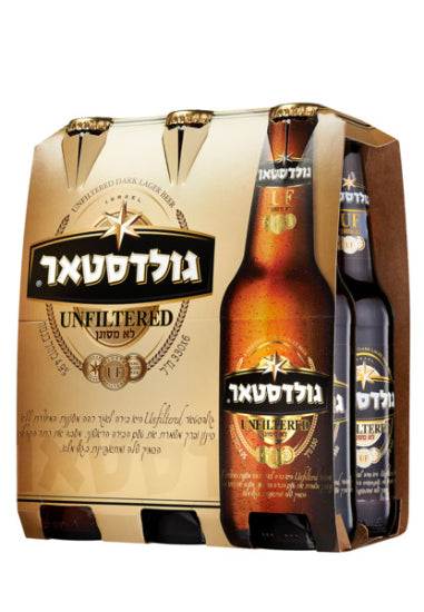 שישייה גולדסטאר לא מסונן 330 מ"ל
