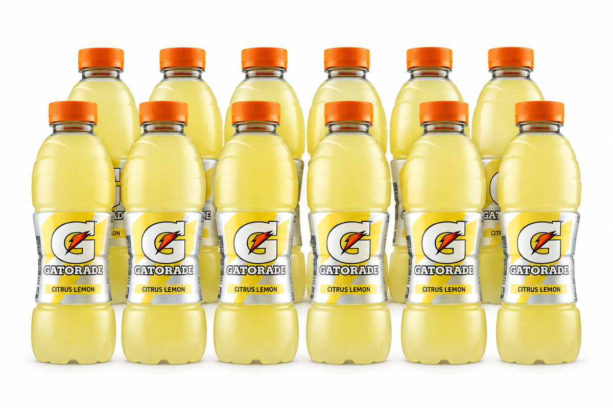 ארגז גטורייד משקה ספורט איזוטוני בטעם לימון 500 מ"ל 12 יח׳