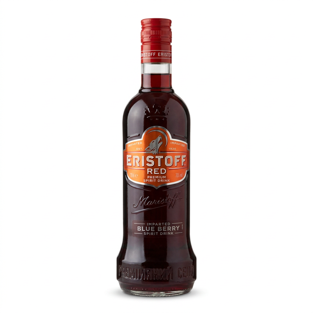 בקבוק אריסטוף רד Eristoff Red על רקע לבן