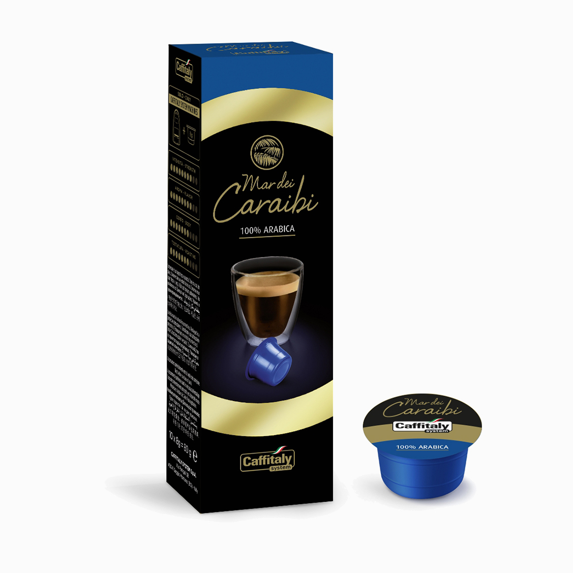 שרוול קפסולות קפה Caffitaly קאריביים 10 יח'