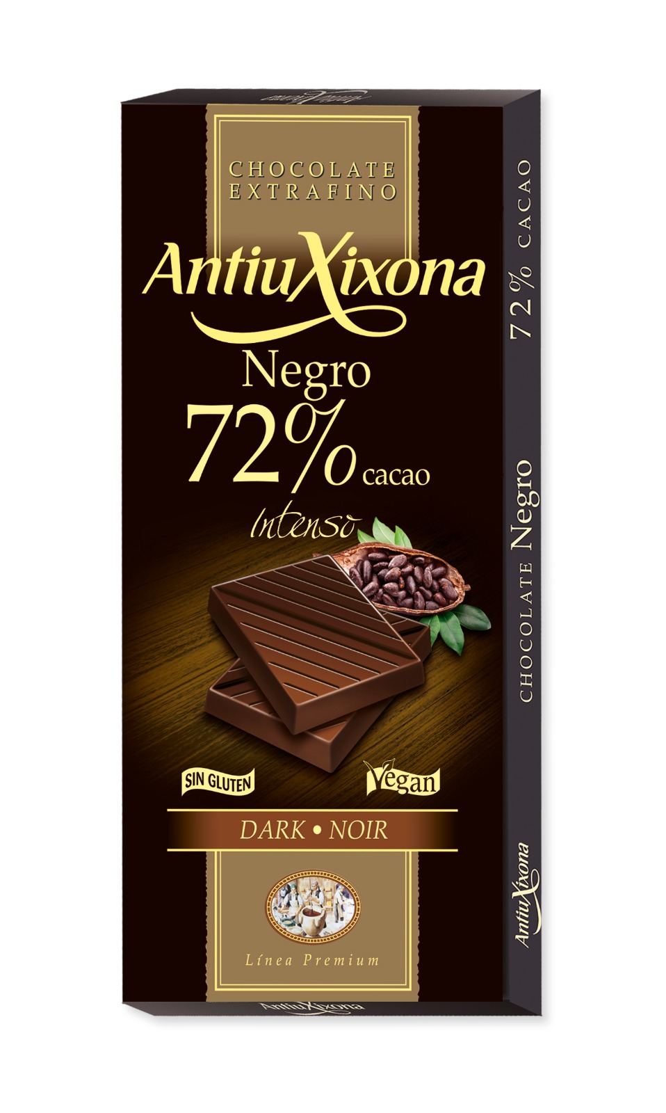 Antiuxixona שוקולד מריר 72% קקאו 100 גרם