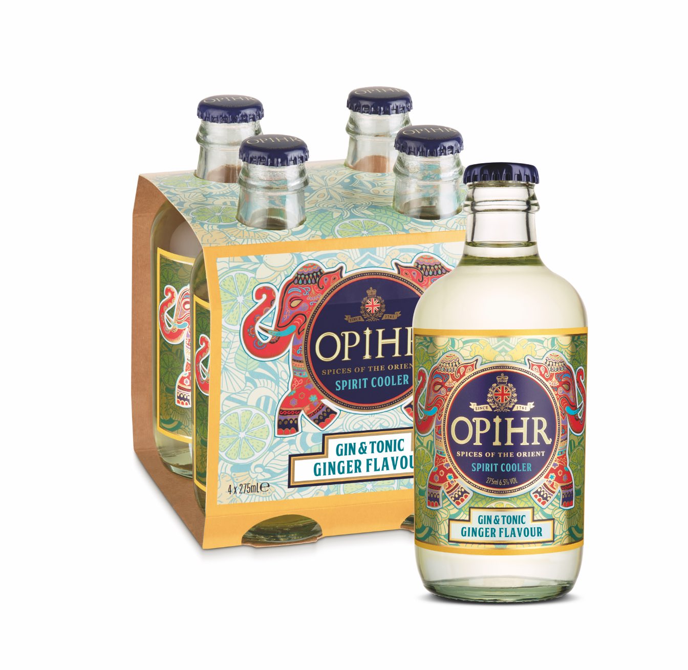 אופיר - ג'ין וטוניק בטעם ג'ינג'ר רביעייה