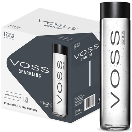 ארגז מים מוגזים VOSS ווס זכוכית 800 מ"ל
