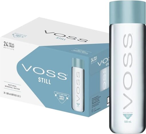    ארגז מים מינרלים VOSS בקבוק פלסטיק 500 מ"ל