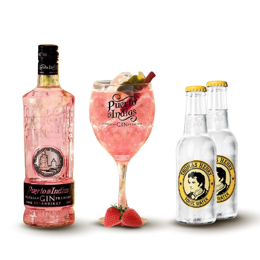 מארז ג'ין פורטו דה אינדיאס עם כוס + 2 טוניק מתנה