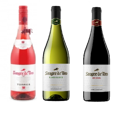 טורס סנגרה דה טורו לבן / רוזה / אדום 3 יח'