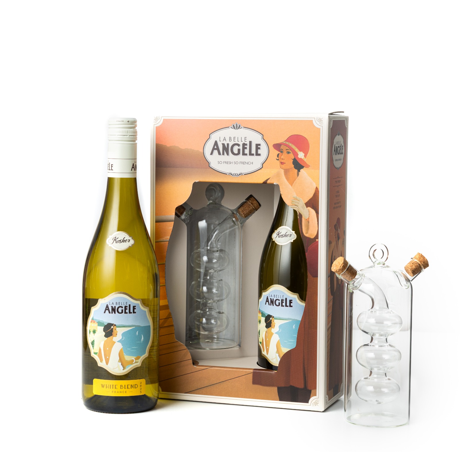 מארז לה בלה אנג׳ל וכלי לשמן זית ובלסמי