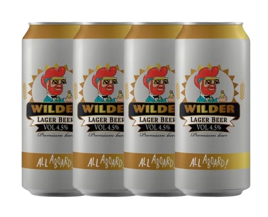 רביעייה בירה ווילדר לאגר 500 מ"ל פחית