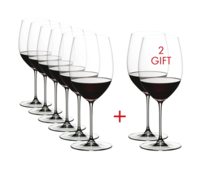 רידל סט כוסות וריטס קברנה 6+2