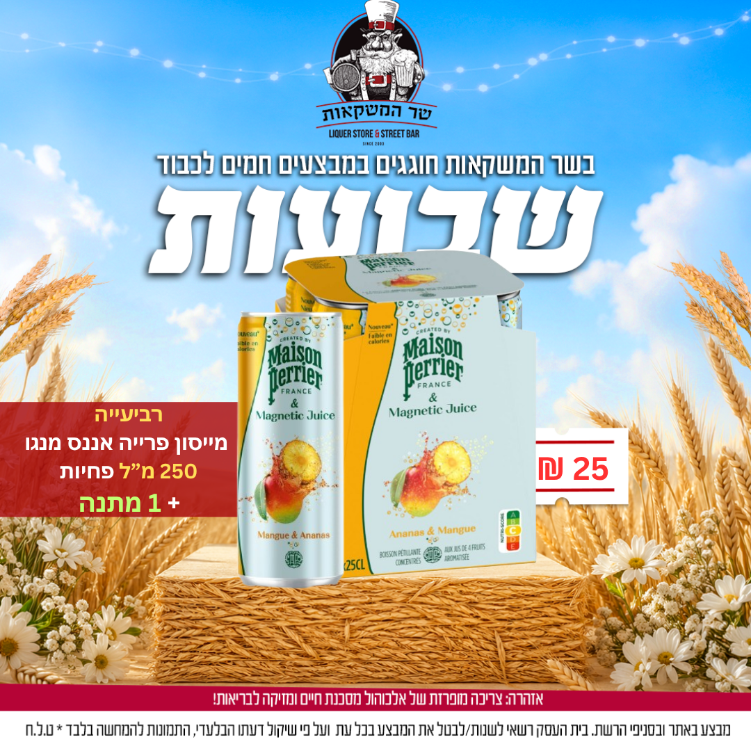 רביעייה מייסון פרייה אננס מנגו 250 מ"ל פחיות + 1 פחית מתנה 