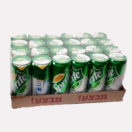 ארגז פחיות ספרייט זירו 330 מ"ל 24 יח' - יישלח רק כתוספת למשלוח אלכוהול!!!