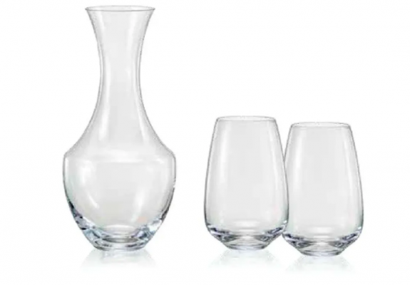 סט דקנטר 1500ML + זוג כוסות 450ML קריסטל בוהמיה GISELLE