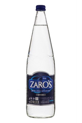 מגש מים מינרלים זארוס מוגז ליטר זכוכית 12 יח' (מים אלקליים טבעיים)