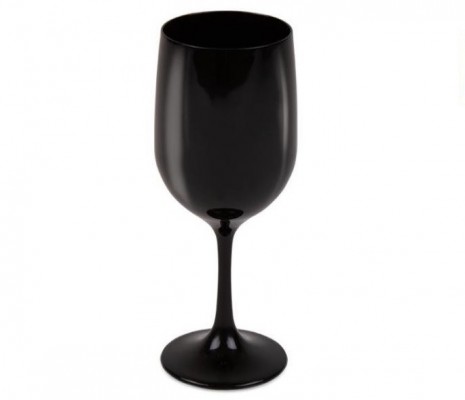 כוס יין פלסטיק שחור