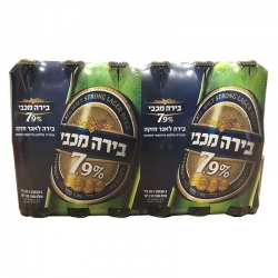 מגש בירה מכבי 7.9 330 מ"ל 24 יח'
